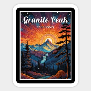 Granite Peak Wisconsin usa ski Sticker